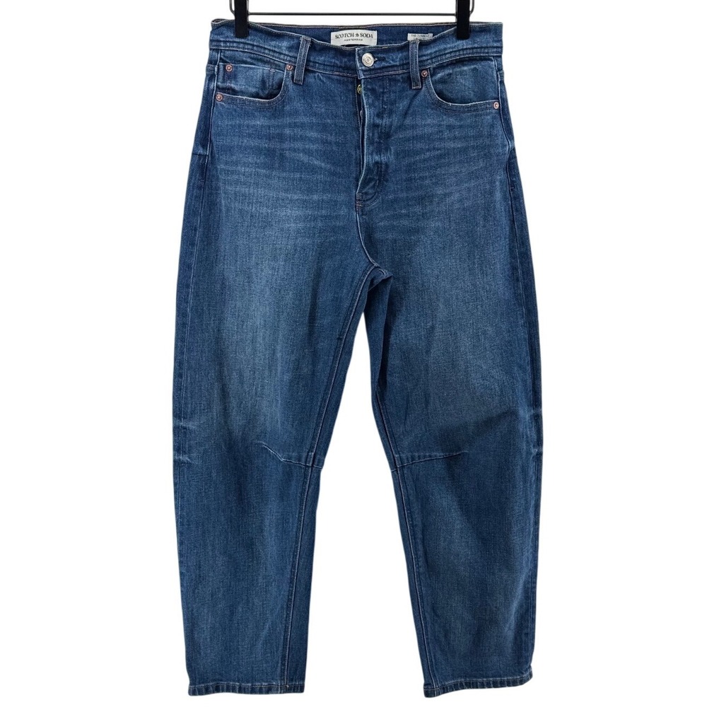 Scotch & Soda Barrel The Current L'Actuel Jeans Women 4/27 Blue High Rise Button